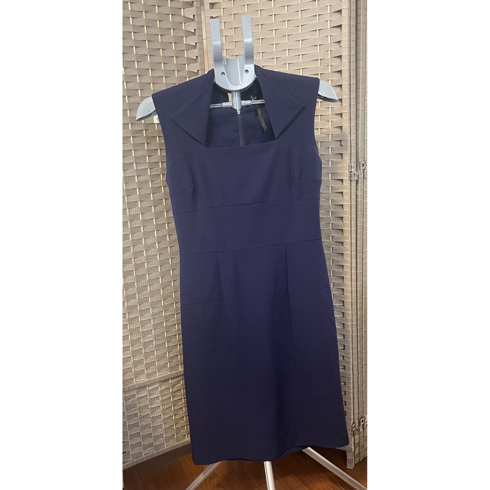 Marc New York Andrew Marc Navy Blue Sleeveless Sheath Dress AASCK4309 Size 4